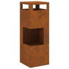 Fire Pit Square 35x35x100 cm Weathering Steel