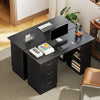 120cm Computer Desk Writing PC Table Workstation Laptop w/ 3 Shelf & Drawers