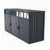 OUTDOOR WHEELIE BIN STORAGE DOUBLE AND TRIPLE SHED METAL DUSTBIN RUBBISH SCREEN