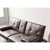 Sofa Bed Luxury PU Leather Manhattan 3 Seater Chrome Legs Recliner Settee Brown