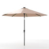 Outdoor Market Sunshade Heavy-Duty Table Parasol w/Vented Top Beige
