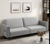 Contemporary Sofa Bed Convertible Sofa Futon Couch Fabric 3-Seater Sofa Bed