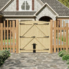 Driveway Gate Wooden Double Gate Pedestrian Side Door Heavy Duty Timber Unit 6FT