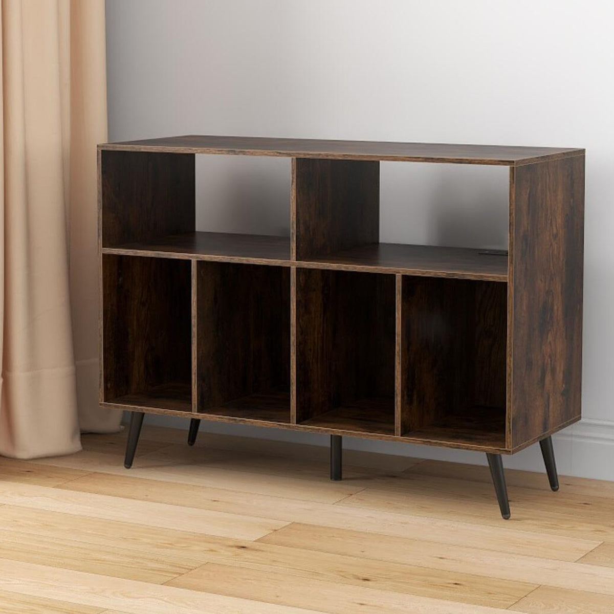 3-Tier Turntable Stand with Vinyl Storage Shelves-Brown – Quildinc