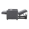 Convertible Sleeper Chair Linen Futon Sofa Bed Small Couch Adjustable Backrest