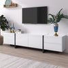 Modern TV Unit Cabinet TV Stand with Storage For Living Room High Gloss White