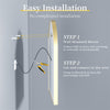 LED Gold Arched Bathroom Mirror Anti-fog Wall Vanity Mirror Over Dressing Table