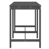 Gecheer Garden Table Grey 159.5x82.5x110 Solid Wood L4J6