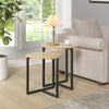 Modern Nesting Coffee Table Set Of 2 For Living Room, Wooden Coffee Table End