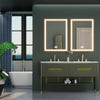 Double-side LED Illuminated Bathroom Mirror Cabinet Storage Shelf Anti-fog Touch