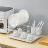 Kitchen Dish Rack Drainer Plate Bowl Draining Holder Drip Tray Sink Drying Stand