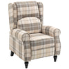 HOMCOM Recliner Chair for Living Room Wingback Chair with Padded Armrest Khaki