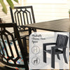 5Pcs Metal Patio Outdoor Dining Table Dining Set Patio Table Sets Umbrella Hole