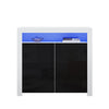 High Gloss 2 Doors Matt Body Sideboard Cupboard Kitchen Buffet Cabinet with LED