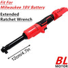 3/8" Cordless Ratchet Wrench Brushless for Milwaukee 18V Battery 80 N.m Extended