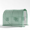 GARDEN POLYTUNNEL 2.5M X 2M GREENHOUSE GALVANISE STEEL FRAME WALK-IN POLY TUNNEL