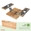 NEW! Luxury Portable Wooden Folding Outdoor Picnic Table and Bench Set 4 Seats