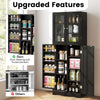 Kitchen Pantry Storage Cabinet 161cm Tall Freestanding Cupboard w/Doors