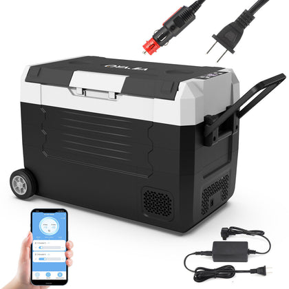 55L Dual Zone Car Fridge Freezer Portable Camping Refrigerator Cooler APPcontrol