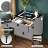 Smart Bedside Table with Light Phone Charging Modern Bedroom Furniture Drawers