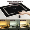 Bedside Table LED Light USB Wireless Charging Bedroom Furniture with 2 Wywbmvpxm