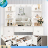 Vanity Table Makeup Dressing Desk Set with Large Dimmable 10 LED Lights Mirror