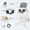 Folding Baby High Chair Convertible Infant Dining Chair Portable Highchair