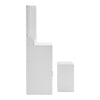 Dressing Table Set Vanity Desk with LED Light Mirror Stool Drawers Bedroom White
