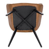 1/2/4/6x Dining Chair Faux Leather Padded Seat Armchair Kitchen Reception Chair