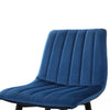 Set of 2 Velvet Chairs High Back Bar Stools Footrest Backrest Metal Legs Pub