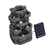 Solar Power Water Fountain Garden Water Feature with LED Light Indoor Outdoor