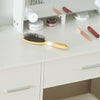 Vanity Makeup Table Set with 10LED Lights Mirror 7 Drawers Dressing Desk & Stool