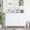 Sideboard Storage Cabinet 3 Door Kitchen Wooden Cupboard Adjustable Shelf White