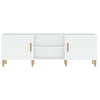 TV Cabinet - White Finish, Engineered Wood, Ample Storage for Media M8D7