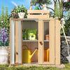 Garden Storage box Shed Small, Wooden-Patterned Tool Shed with Adjustable Shelve