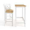 High Dining Table & Chairs Set Solid Wood Desk Seat Kitchen Height Breakfast Bar