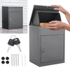 Parcel Delivery Drop Box Galvanized Steel Lockable Outdoor Storage Mail Post Box