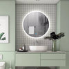 Round Bathroom Mirror with Bluetooth 3 LED Lights Illuminated Demister