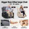 Massage Heated Recliner Chairs Electric Vibration Reclining Sofa w/ Cup Holder