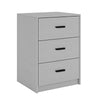 3 Drawer Wooden Bedroom Bedside Cabinet Furniture Storage Nightstand Side Table