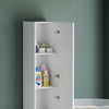 190cm High Gloss Slimline Bathroom Tallboy Free Standing Cabinet Tall Storage