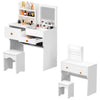 Dressing Vanity Makeup Set Mirror With Aznefjmlng Table Drawers Stool Desk Table