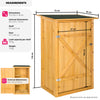 Wooden outdoor garden cabinet utility storage tools XXL shelf box shed flat roof