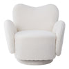 Teddy Velvet Single Swivel Cuddle Chair Accent Armchair Padded Seat Leisure Sofa