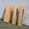 Outdoor Wooden Folding Beer Table Bench Garden Furniture Set Steel Trestle Legs