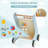 Wooden Baby Walker Toddler Push Walker Sit to Stand Kids Activity Center
