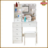 Dressing Table w/ 10 LED Lights Mirror Bulbs Stool Hollywood Makeup Vanity Desk