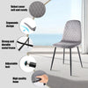 4X Dining Chairs Velvet Padded Seat Metal Legs Kitchen Chair Home Office Set