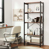5-Tier Bookshelf Home Office Freestanding Display Rack-Coffee