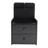 Bedside Cabinet with 2 Drawer Space Save Nightstand Table And Open Storage Shelf